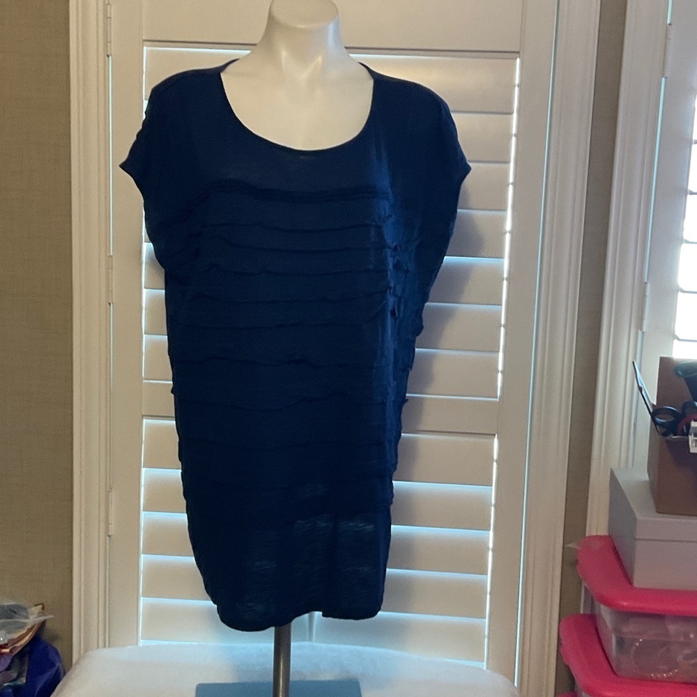 Liz Claiborne Navy Blue Blouse